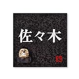 丸三タカギ 彫り込み済表札 信楽焼 信楽S-2F-1-2-佐々木 彫り込み名字: 佐々木 【完成品】