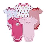 エルフ ベビー(Fairy Baby)ベビーボディスーツ 肌着 半袖 女の子 5枚セット 出産祝い(サイズ：10-12M) セット4
