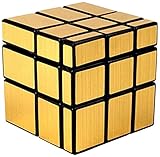 マジックコンビネーション3Dパズルスムースミラーキューブゴールドミラーブロックパズルおもちゃ（ゴールデン）便利で魅力的