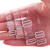 3Pair（6PCS）不可視クリアブラジャーブラストラップ - 透明調整可能な複数の幅ブラジャーのショルダーストラップと女性と女性のためのアンチスリップスチールバックル