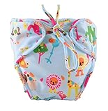 青い幼児のスイムおむつ、ネクタイ、サイズミディアム、[ズー]調節可能