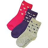 カーターズ（Carter's）女の子用ワンちゃんxリボンxハートシルエット靴下3枚組セット (12-24months(78-86cm)) [並行輸入品]