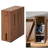 ひかり電話対応ルーター&電源タップ収納ボックス ブラウン