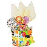 すまいる おむつケーキ ＜ sassy サッシー ＞ 1段 出産祝い ( オムツ パンパース M ) ( イエロー レッド )