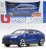 ブラーゴ ランボルギーニ ウルス ミニカー 1/43 URUS 2018 SUV (ブルー) [並行輸入品]