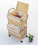 籐（ラタン）ランドリーボックス３段