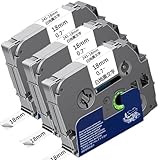 Lopisfa ピータッチ テープ 18mm 白 互換品 ブラザー P-touch Pタッチ カートリッジ TZE-241 テープカートリッジ