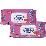 ピジョン　トイレに流せるパッと　おしりふき　72枚入X2個パック【2個セット】