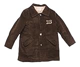 ウール混合大きな刺繍が高級感たっぷりのフォーマルコート（濠Du） ダークブラウン 110cm