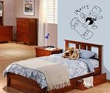 Bart Simpson - Personalised with a name of your choice - Children's Wall Decal (Color: Black Size: M