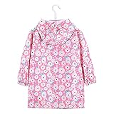 (キュート ウィンク) Cute Wink キッズ かわいい レインコート 収納ポーチ付 ガールズ 小花と円柄 S