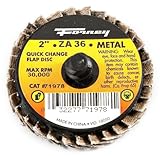 Forney 71978 Mini Flap Disc, Quick Change, 36-Grit, 2-Inch [並行輸入品]