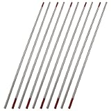 uxcell　電極棒 溶接棒　TIG溶接　WT20　2.4mm x 150mm　トリウムメッキ　タングステン電極　10本