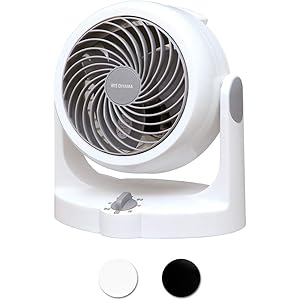 アイリスオーヤマ サーキュレーター 首振り固定 8畳 パワフル送風 ホワイト PCF-HD15N-W