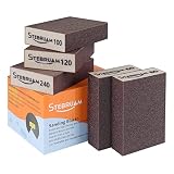STEBRUAM サンディングペーパー 30枚 240番 93x185mm オービタルサンド ペーパー マジック式 電動サンダー ペーパー 長方形 ペーパーサンダー