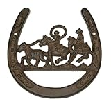 Cast Iron Horse Shoe W Horse Ropers