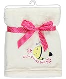 Zak & Zoey " Cute as Can Bee " UltraソフトエンボスPlush Baby Blanket HBT-159