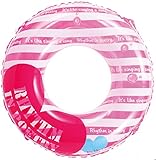 ヒオキ 浮き輪 ハートボーダーウキワ 100cm (空気栓大付)