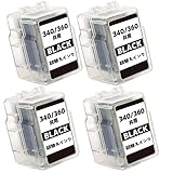 BC-340/360共通 (BKブラック)4本セット キヤノン 用詰め替え互換インクカートリッジ340 360 インク BC-340XL BC-360XL 大容量 補充用 対応機種: PIXUS TS5130 MG4230 MG4130 MG3630 MG3530 MG3230 MG3130 MG2130 MX523 MX513 TS5330 TS5430
