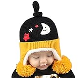 Tonsee ベビー 子供用帽子 超可愛い 冬 ウォーム ニットキャップ ソフトハット (ブラック)