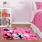 Disney Minnie Mouse Rug w /フィガロ猫HDデジタル女の子部屋ピンクエリアラグ 40" x 54", Standard 31011