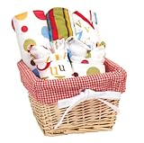 Trend Lab Dr. Seuss Bib and Burp Cloth Basket Gift Set, ABC, 7 Piece by Trend Lab