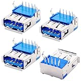 オーディオファン USB-A メスコネクタ 基盤用 半田付け 9ピン USB3.0 5Gbps 対応 4個セット