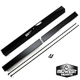 Midwest Hearth調整可能ロッドと飾り布キットfor暖炉スパーク画面