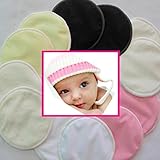 (/ 6 Pair) Nursing Washable Breast Pads - Bamboo, Organic, Hypoallergenic, Super Soft Reusable Mater