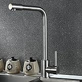 キッチン蛇口 304ステンレス鋼鉛フリーキッチン蛇口温水と冷水シンク洗面器の蛇口ユニバーサル蛇口長く蛇口 ( Style : Universal faucet )