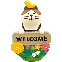 デコレ(Decole) 置物 WELCOMEガーデン猫 4.3×3×H6.5cm コンコンブル concombre ZCB-17521