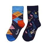 (ハッピーソックス) HAPPY SOCKS GUITARRA キッズ・ベビー ソックス2足組(ML1-マルチ1、12-24ヶ月)