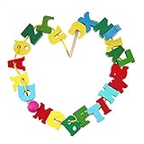 木製ビーズ 知育玩具 赤ちゃん おもちゃ 紐通し ボビンひもとおし 木のおもちゃ 知育玩具 英字アルファベット/数字/動物/果物 Broadroot (英字アルファベット)