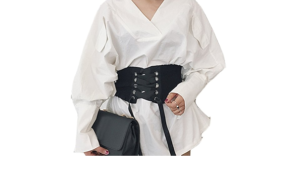 Amazon Co Jp Just Style 見せる 魅せコルセット ボディス 服の上から使えるコルセット ウエストマーク ハイウエスト Ju147 24 服 ファッション小物
