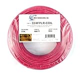 4 C / 22 AWGソリッド銅レッドFireアラームワイヤーセキュリティケーブルFPLR PVC 500 ft