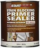 True Value sro1-qt開始右ホワイトInterior Exterior Stain Blocking下塗りシーラー、1-quart