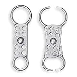 Lockout Hasp, Dual-End, 8 Lock, Silver [並行輸入品]