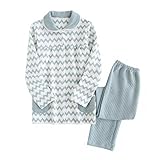 Royanney パジャマ レディース ルームウェア マタニティ 綿 オーガニック コットン100 長袖 冬 前開き 寝間着 上下セット あったか ストライプ