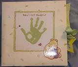 Classic Pooh Disney Keepsake Baby's First Handprint Plaster Kit. Plaster with Mint Green Display Box