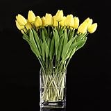 SODIAL(R)20枚チューリップの花 ラテックス レアルタッチ 結婚式の装飾花 最高品質