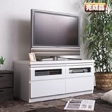 艶ありTVボード 幅100cm ホワイト TE-0001