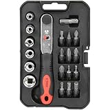 E-Value オフセットラチェットドライバーセット ポジネジ対応 20個セット ERD-120