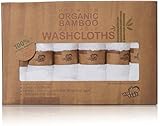 100% Natural Organic Bamboo Premium Baby Bath Washcloths (10 x 10) by Wilde Tyke. Super Soft Towels,