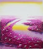 Hwagui - 花の絵 美しいキャンバス地 リビングルームの装飾フレーム無し 20x24inches パープル flower
