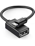 UGREEN OTGケーブル USBホスト変換アダプタ micro USB オス-USB A メス 12cm ブラック