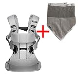 【2WAYスタイセット】BabyBjorn（ベビービョルン） ONE+ Air シルバー+ 今治2WAYスタイ グレーストライプ
