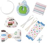 My Plate-Mate a16マイプレートメイトギフトセットホワイトドアストッパーカニ腹巻きボーダー