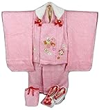 最高級品　本絞り かわいいなkawaiinaブランド 正絹 鹿の子 七五三 3才～4才 女児 お祝着 被布 豪華10点コートセット A