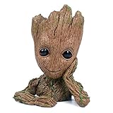 フラワーポットTreemanベビーグルートおいしいプランターかわいい緑の植物フラワーポットホールペンホルダー