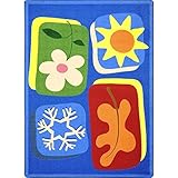 Joy Carpets Kid Essentials Infants & Toddlers First Seasons Rug Multicolored 3'10 x 5'4 [並行輸入品]